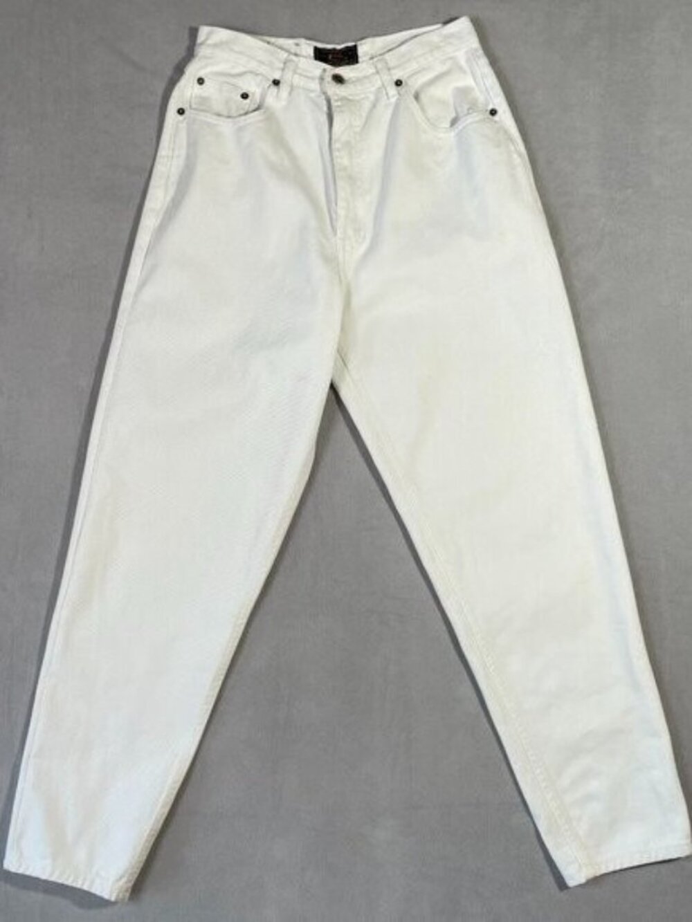 Route 66 Vintage 90s High Waisted Tapered denim Jeans White Heavy Cotton Size 8